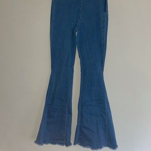 Flare blue jeans